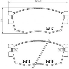 HELLA PAGID 8DB 355 006-951 - Комплект гальмівних накладок, дискове гальмо