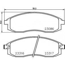 HELLA PAGID 8DB 355 006-731 - Комплект гальмівних накладок, дискове гальмо