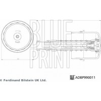 Blue Print ADBP990011 - BLUE PRINT кришка корпуси масляного фільтра DB 203