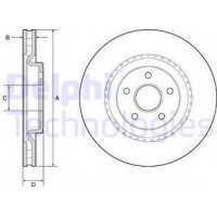 Delphi BG9213C - DELPHI JEEP гальмівний диск передній GRAND CHEROKEE IV