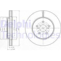 Delphi BG4253 - DELPHI TOYOTA гальмівний диск передн. Lexus RX 03-