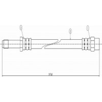 CAVO C800 365A - CAVO BMW Шланг тормозной задн. E39