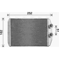 Ava Quality Cooling RT6661 - AVA NISSAN Радіатор опалення NV250 19-. NV400 11-. MERCEDES-BENZ. OPEL. RENAULT
