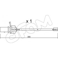 Cifam SU.332 - CIFAM PORSCHE датчик гальм. колодок передн. MACAN 14-