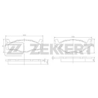 BS-1154 ZEKKERT Комплект гальмівних колодок дисковий гальм