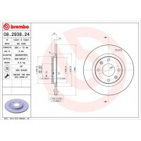 08.2938.24 BREMBO Гальмівний диск