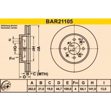 BAR21105 BARUM Гальмівний диск