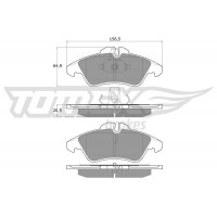 TX 10-93 TOMEX Brakes Комплект гальмівних колодок дисковий гальм