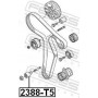 2388-T5 FEBEST Паразитный / Ведущий ролик, Зубчастий ремінь