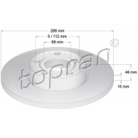 103 755 TOPRAN Гальмівний диск
