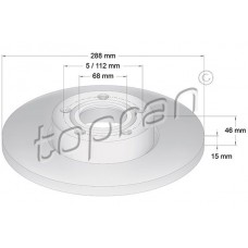 103 755 TOPRAN Гальмівний диск