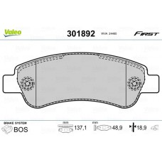 301892 VALEO Комплект гальмівних колодок дисковий гальм