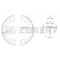 BK-4011 ZEKKERT Комплект гальмівних колодок