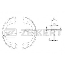 BK-4011 ZEKKERT Комплект гальмівних колодок