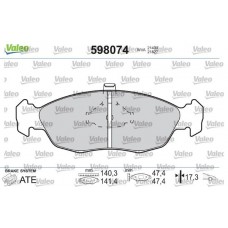 598074 VALEO VALEO PEUGEOT Колодки гальмівні передние 306 1.4,1.8 92-