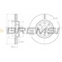CD7131V BREMSI Гальмівний диск