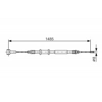 1 987 482 214 BOSCH Тросик, cтояночный тормоз