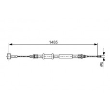1 987 482 214 BOSCH Тросик, cтояночный тормоз