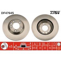 DF4764S TRW Гальмівний диск