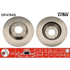 DF4764S TRW Гальмівний диск