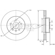 TX 72-46 TOMEX Brakes Гальмівний диск