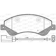 BPA1251.02 OPEN PARTS Комплект гальмівних колодок дисковий гальм