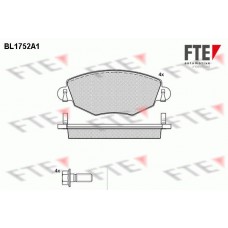 BL1752A1 FTE Комплект гальмівних колодок дисковий гальм
