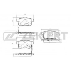 BS-1260 ZEKKERT Комплект гальмівних колодок дисковий гальм
