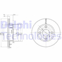 BG2424 DELPHI Гальмівний диск