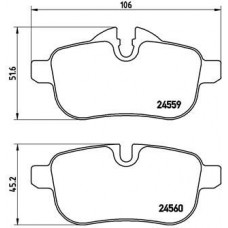 P 06 062 BREMBO Комплект гальмівних колодок дисковий гальм