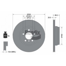 BDS1761 BENDIX Braking Гальмівний диск