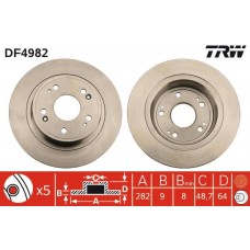DF4982 TRW Гальмівний диск