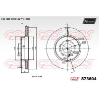 873604 MAXTECH Гальмівний диск