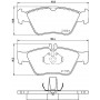 8DB 355 007-831 HELLA Комплект гальмівних колодок, дискове гальмо