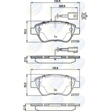 CBP11037 COMLINE Комплект гальмівних колодок дисковий гальм