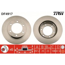 DF4917 TRW Гальмівний диск