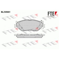 BL2509A1 FTE Комплект гальмівних колодок дисковий гальм