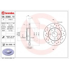 08.5085.1X BREMBO Гальмівний диск