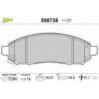 598738 VALEO Комплект гальмівних колодок дисковий гальм
