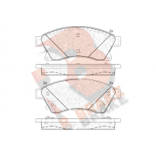 RB1942 R BRAKE Комплект гальмівних колодок дисковий гальм