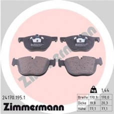 24170.195.1 ZIMMERMANN КомплеК т гальмівних колодок, дискове гальмо