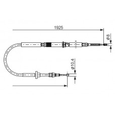 1 987 477 959 BOSCH Тросик, cтояночный тормоз