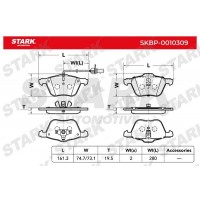 SKBP-0010309 Stark Комплект гальмівних колодок дисковий гальм