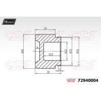 72940004 MAXTECH Поршень корпус скоби гальма