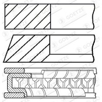 08-450000-10 GOETZE ENGINE Комплект поршневих кілець