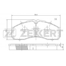 BS-1883 ZEKKERT Комплект гальмівних колодок дисковий гальм