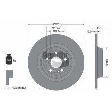 BDS1628 BENDIX Braking Гальмівний диск