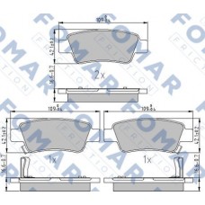FO 874281 FOMAR Friction Комплект гальмівних колодок дисковий гальм