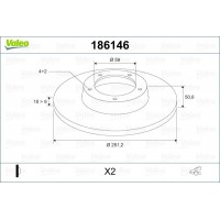 186146 VALEO Гальмівний диск