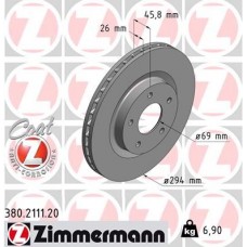 380.2111.20 ZIMMERMANN Гальмівний диск